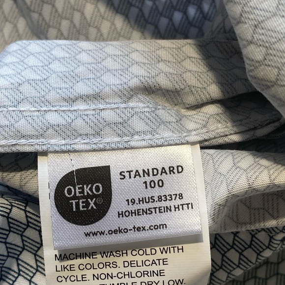 NEW Big & Tall Perry Ellis Long Sleeve Button Front Shirt OekoTEX Cotton White - Picture 4 of 11